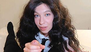 Hesitant schoolgirl lets me bang her tight before parents return!