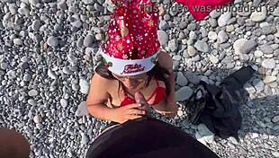 valentina fucks me on beach after christmas party