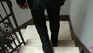 Dominant Man Anally Rams Slutty Blonde's Big Ass Doggy Style!