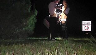 Met two fans at the club, got so wet, let them take me raw in the street uncensored!