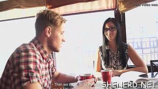 Nerdy teen 18+ getting drilled shitless in hardcore fucking