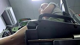 Extreme squirting in the gym, wow!