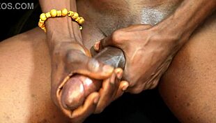 Naija ebony feels intense pleasure masturbating to big black cock