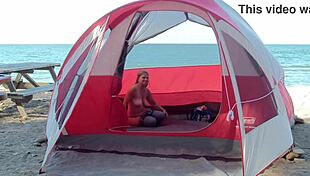 Housewife milf wife at beach