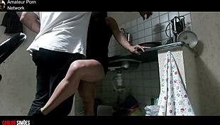 Dani fitness shows her sexy ass in the kitchen, so naughty!