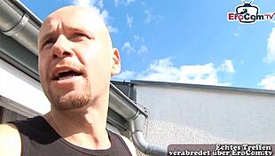 User Meets Skinny Blonde German Teen 18+ at Couple Casting for Fun