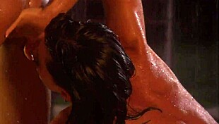 asian milfs fucking with strapon and licking in heels during the rain 😍