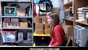 tiny brunette teen rosalyn sphinx caught shoplifting by mall cop