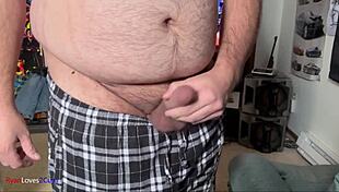 Playing with my cock in the bedroom until I cum