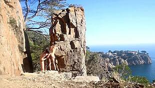 hot couple fucks outdoor on beach path amateur orgasm