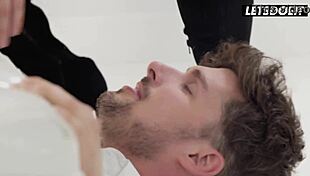 Hot Blonde Relishes Deep Anal Play with Blindfolded Lover in Fantasy