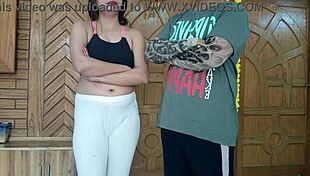 Man, I totally got tricked into strippin’ for my trainer, suckin’ him off too!