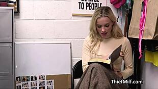 Pounding Oil and Dildo Play with Horny Cougar at Work on Desk