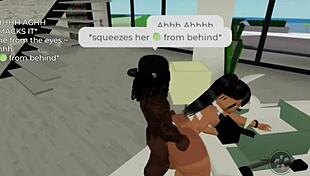 Wow, that monster cock pounds the thick hoe and fills her up