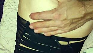 wife in lingerie and stockings claims this is the best job ever