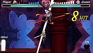 Fucking succubus in doggystyle bent over during intense battle against final boss in game