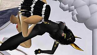 does lady bastet use her servant girl for blowjob?