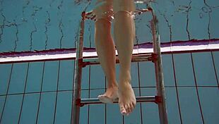 Hot Deniska Strips Naked Underwater In Pool For Sexy Teen 18+ Show!