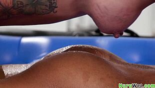 Sexy Blonde Masseuse Andi Avalon Gives Scotty P Wet Nuru Massage