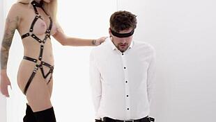 Hot Blonde Relishes Deep Anal Play with Blindfolded Lover in Fantasy