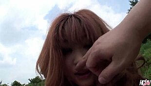 Naughty Asian Babe Sarina Tsubaki Sucking Cock In Public