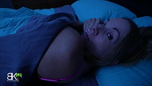 Junior boldly sneaks into stepmom's bed for intense roleplay and handjob