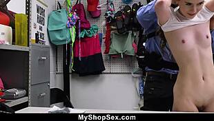 teen, you got caught stealing, now undress for me and bend over for some domination