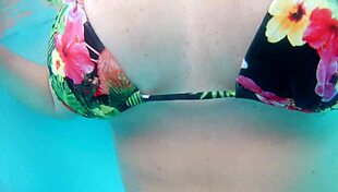 husband films wife threesome at public hotel pool