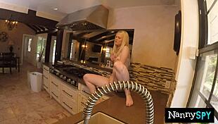 Horny Nanny Drops Lesbian Play to Ride Boss's Huge Cock Tonight