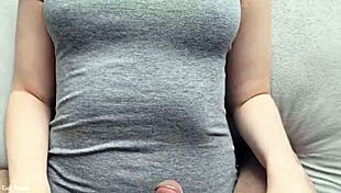 Huge Cumshot Covers My New Gray T-Shirt