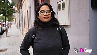 lana villafuerte, busty latina, gets kinky with hairy pussy in wild fakings scene