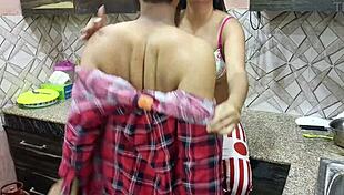 I'm So Torn Watching Sexy Stepmom Saara Get Assfucked by Her Curious Stepson in the Kitchen