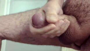 It's A Good Day For Homemade Solo Masturbation Leading To Quickie Cumshot On Monster Cock!