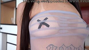 Spanish slut fucked by four big cocks.