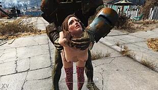 What if the mutant bends the girl over in doggystyle with stockings?