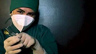 Latex gloves dominate in fetish play