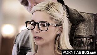 Petite teen enjoys ultimate gangbang with monster cocks and blowjobs