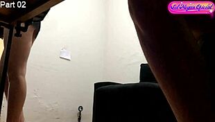 hidden camera catches client dancing in lingerie while tech fixes computer 😜