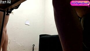 hidden camera catches client dancing in lingerie while tech fixes computer 😜