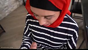 hijab stepmom lilly hall sucking stepson cock