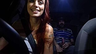 Safada works as app driver and catches man masturbating in back seat!