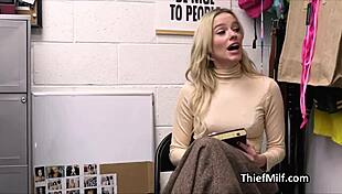 Married woman caught in the act with stolen sex toys and on her knees