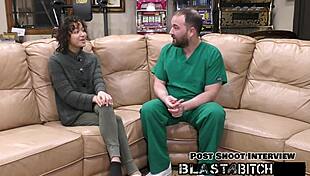 brooklyn rossi sucks dick and gets pounded doggystyle with huge cum blast