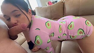 Brazilian student can't resist sucking cock in doggystyle!