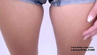 brunette teen gets anal fucking and creampie in casting interview