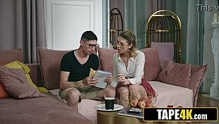 Ugly Nerd Gets Rimjob From Russian Co-Ed