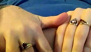 Playing with wet pussy while watching friend's horny porno