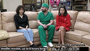 brooklyn rossi sucks dick and gets pounded doggystyle with huge cum blast