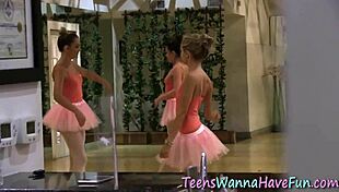 lesbian ballerina licking her partner in a steamy encounter