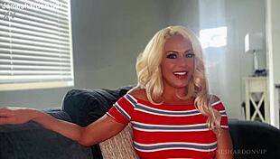 Taylor Vixxen, the curvy blonde, gets bred by a big black cock in this amateur scene.